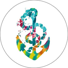 Tie Dye Anchor White Spare Tire Cover