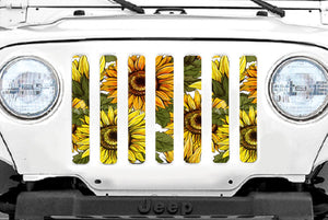 Bold Sunflower Jeep Grille Insert