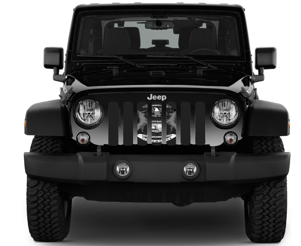 Jeep Wrangler Michigan Tactical State Flag Grille Insert | Dirty Acres