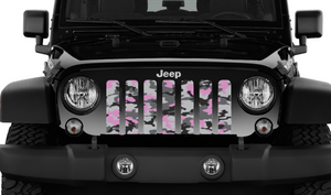 Tactical Pink Camo Jeep Grille Insert