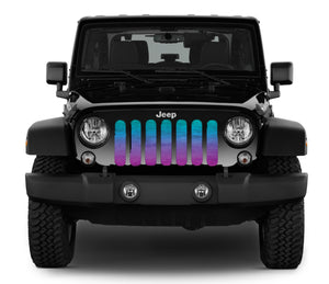 Teal Ombre Jeep Grille Insert