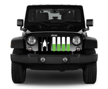 Texas Lime State Flag Jeep Grille Insert