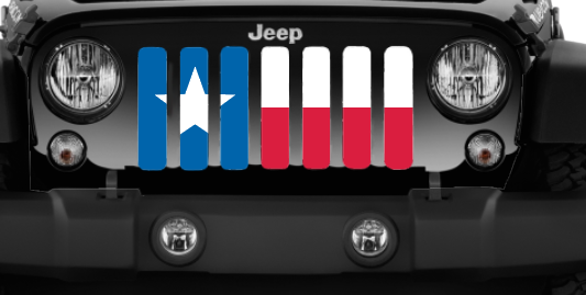 Texas State Flag Jeep Grille Insert