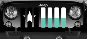 Texas Teal State Flag Jeep Grille Insert