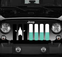 Texas Teal State Flag Jeep Grille Insert