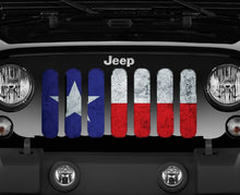 Rustic Texan State Flag Jeep Grille Insert