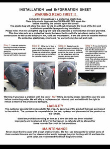 Distressed Bio Hazard Warning Black Spare Tire Cover