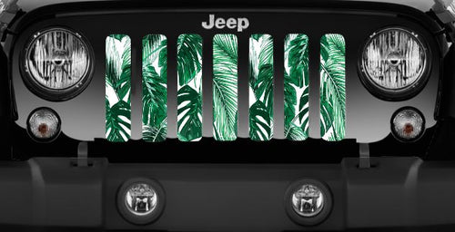 Tropical Leaves Jeep Grille Insert