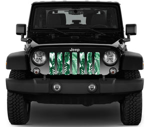 Tropical Leaves Jeep Grille Insert