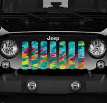 Tropical Tie Dye Jeep Grille Insert