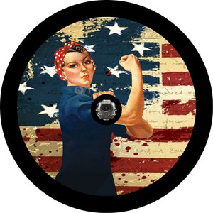 Vintage Rosie The Riveter Spare Tire Cover