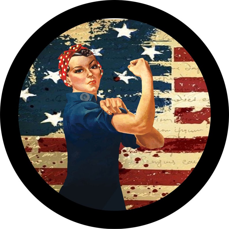 Vintage Rosie The Riveter Spare Tire Cover