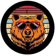 Vintage Bear With Sunglasses Spare Tire Cover