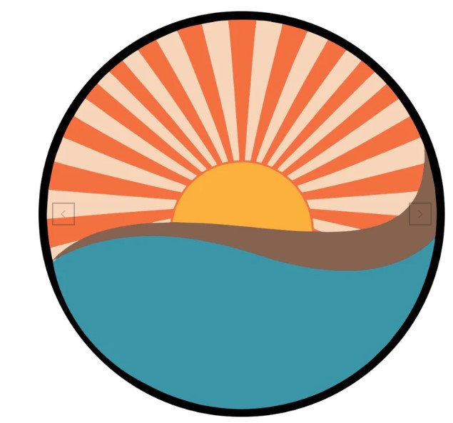 Vintage Retro Sun Ray On The Water Spare Tire Cover