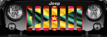 Waving Grenada Flag Jeep Grille Insert
