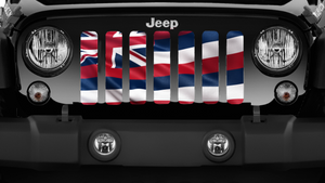 Waving Hawaii State Flag Jeep Grille Insert