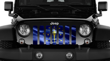 Waving Indiana State Flag Jeep Grille Insert