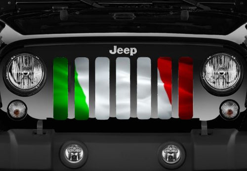 Waving Italian Flag Grille Insert