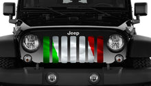 Waving Italian Flag Jeep Grille Insert