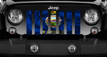 Waving Kansas State Flag Jeep Grille Insert