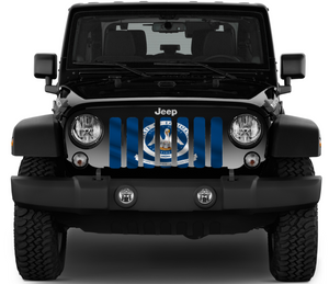 Waving Louisiana State Flag Jeep Grille Insert