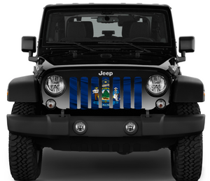 Waving Maine State Flag Jeep Grille Insert