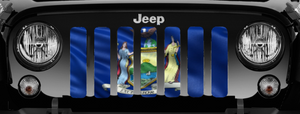 Waving New York State Flag Jeep Grille Insert