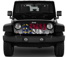 Waving North Carolina State Flag Jeep Grille Insert