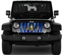 Waving Pennsylvania State Flag Jeep Grille Insert