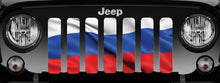 Waving Russian Flag Jeep Grille Insert