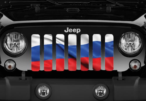 Waving Russian Flag Grille Insert