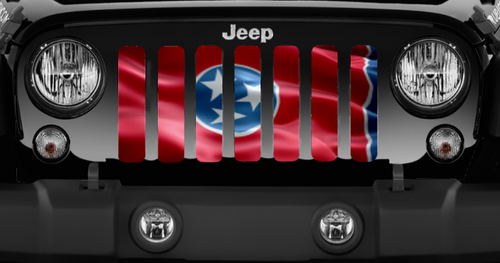 Waving Tennessee State Flag Jeep Grille Insert