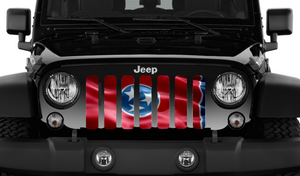 Waving Tennessee State Flag Jeep Grille Insert