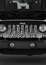 White Leopard Print Jeep Grille Insert