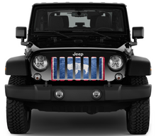 Wyoming Grunge State Flag Jeep Grille Insert