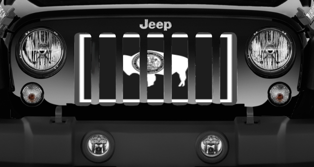 Wyoming Tactical State Flag Jeep Grille Insert