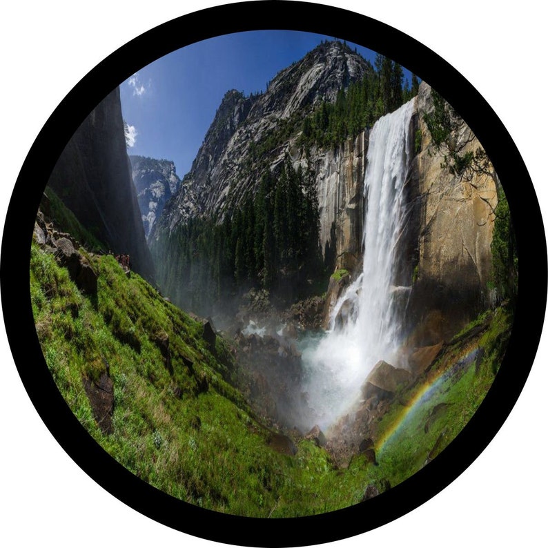 Yosemite National Park Waterfall Spare Tire Cover