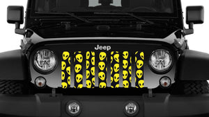 Yellow Aliens Jeep Grille Insert