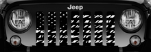 Zebra Print American Flag Jeep Grille Insert