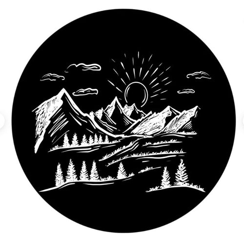 A Distant Mountain Awaits Spare Tire Cover