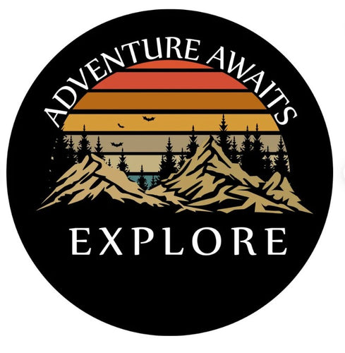 Adventure Awaits Explore Spare Tire Cover