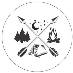 All Things Camping With Arrows White Spare Tire Cover