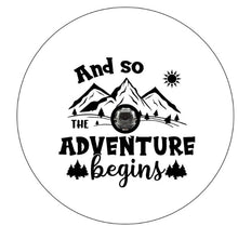 And So The Adventure Begins White Spare Tire Cover