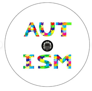 Autism White Spare Tire Cover