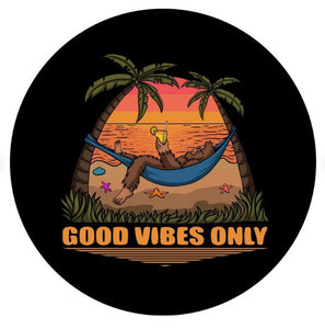 Bigfoot Good Vibes Only Spare Tire Cover