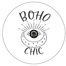 Boho Chic Moon White Spare Tire Cover