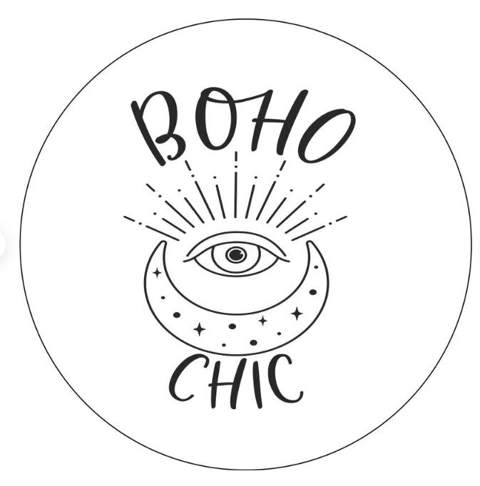 Boho Chic Moon White Spare Tire Cover