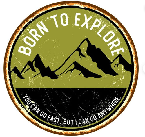 Born to Explore Mountains Spare Tire Cover