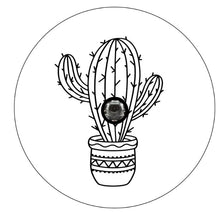 Cactus In A Pot White (Any Color) Spare Tire Cover