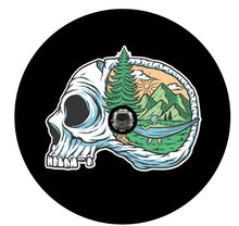 Camping Until I Die Skull Spare Tire Cover